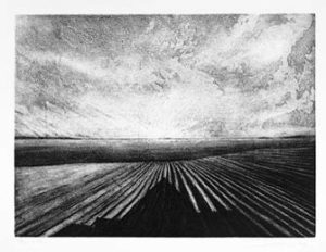 its resonance deepened with many viewings | intaglio print by Dan Steeves